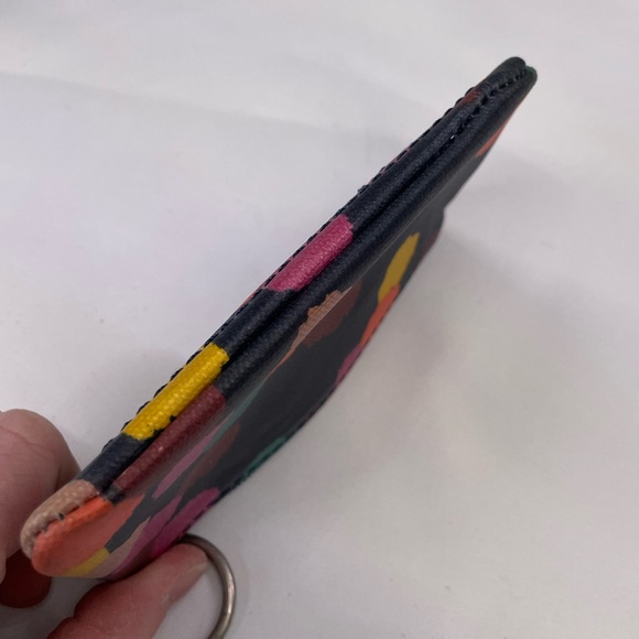 Fossil Key-Per multi colored dots ID card / coin zip top wallet key ring SL4178 - Picture 5 of 8